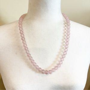 Light Pink Beaded Necklace Vintage